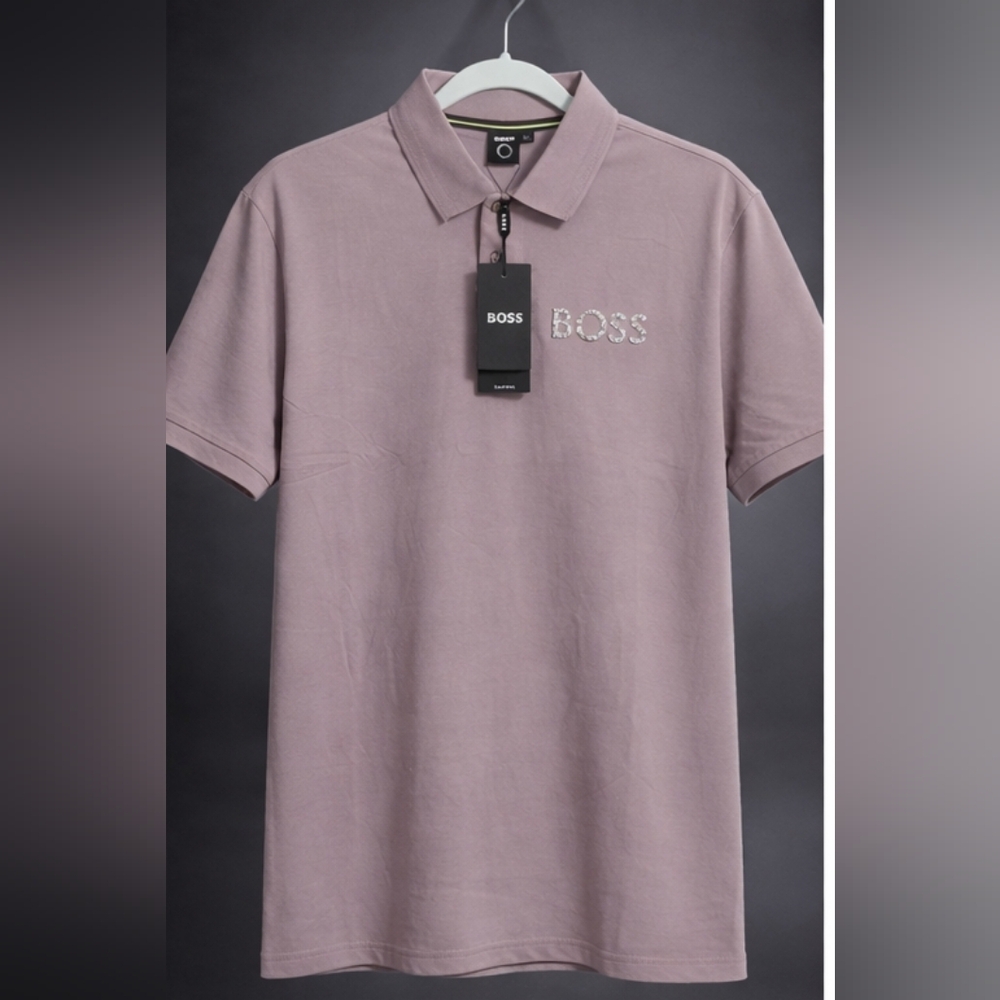 BOSS Men's Mauve Polo Shirt